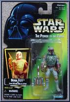 Boba Fett from Star Wars - Power of the Force II - Hologram Green Card manufactured by Kenner [Front]