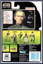 Grand Moff Tarkin from Star Wars - Power of the Force II - Hologram Green Card manufactured by Kenner [Back]