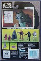 Greedo from Star Wars - Power of the Force II - Green Card manufactured by Kenner [Back]