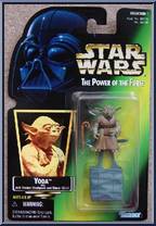 Yoda from Star Wars - Power of the Force II - Hologram Green Card manufactured by Kenner [Front]