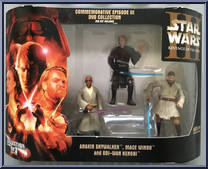 Anakin Skywalker / Mace Windu / Obi-Wan Kenobi from Star Wars - Revenge of the Sith - Commemorative Episode III DVD Collection manufactured by Hasbro [Front]