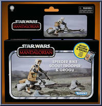 Speeder Bike (Scout Trooper & Grogu) from Star Wars - Vintage Collection (2018) - Mandalorian manufactured by Hasbro [Front]