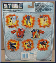 Steel Assault Cycle (with Blasthammer Steel) from Steel - Vehicles manufactured by Kenner [Back]