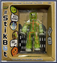 Clear Lime Green Bot Action Figure