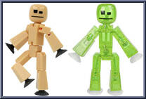 Solid Sand + Clear Light Green Sparkle from Stikbot - Dual Packs manufactured by Zing [Loose]