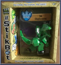 StikDilophosaurus (Green) from Stikbot - Dino manufactured by Zing [Front]