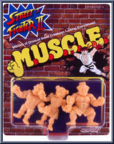 Chun-Li / Zangief / E. Honda from Street Fighter II - M.U.S.C.L.E. manufactured by Super7 [Front]