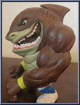 Big Slammu (White Pants / Yellow Sweat Bands) from Street Sharks - Series 1 manufactured by Mattel [Loose]