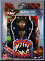 Dr. Piranoid (Blue Armor) from Street Sharks - Series 2 - Metallic manufactured by Mattel [Front]