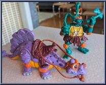 Cave Turtle Mike (with Silly Stegosaurus) from Teenage Mutant Ninja Turtles - Cave Turtles manufactured by Playmates [Loose]