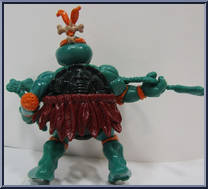 Cave Turtle Mike (with Silly Stegosaurus) from Teenage Mutant Ninja Turtles - Cave Turtles manufactured by Playmates [Loose]