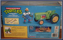 Farmer Mike and his Turtle Tractor from Teenage Mutant Ninja Turtles - Farmer Turtles manufactured by Playmates [Back]