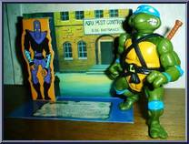 Leonardo (Soft Head) from Teenage Mutant Ninja Turtles - 1988 - Basic Figures manufactured by Playmates [Loose]