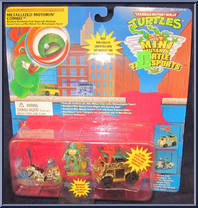 Turtle Transports - Metallized Motorin' Combo (with Card) from Teenage Mutant Ninja Turtles - Mini Mutants manufactured by Playmates [Front]