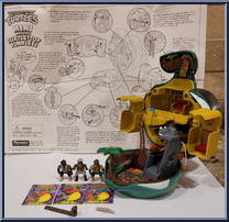 Turtle-Top - Michaelangelo's Adventurer Playset (with Cards) from Teenage Mutant Ninja Turtles - Mini Mutants manufactured by Playmates [Loose]