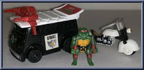 Turtle Transports - Pizza Police Combo (with Card) from Teenage Mutant Ninja Turtles - Mini Mutants manufactured by Playmates [Loose]