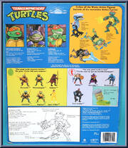 Rock 'N Roll Michaelangelo from Teenage Mutant Ninja Turtles - Wacky Action manufactured by Playmates [Back]