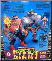 Rocksteady with Retromutagen Gun from Teenage Mutant Ninja Turtles - Giant Size manufactured by Playmates [Back]