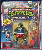 Track 'n Field Leo from Teenage Mutant Ninja Turtles - Turtle Games manufactured by Playmates [Front]