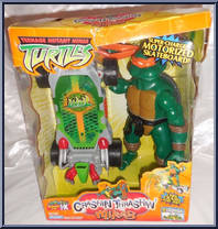 Crashin Thrashin' Mikey from Teenage Mutant Ninja Turtles - Animated - Vehicles with Figures manufactured by Playmates [Front]