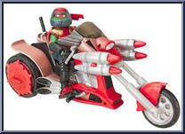 Combat Cruisers: Raph from Teenage Mutant Ninja Turtles - Animated - Vehicles with Figures manufactured by Playmates [Loose]