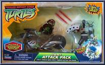 S.W.A.T. Attack Pack (Cycle, Raph, Foot Tech Gunner) from Teenage Mutant Ninja Turtles - Animated - Vehicles with Figures manufactured by Playmates [Front]