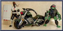 S.W.A.T. Attack Pack (Cycle, Raph, Foot Tech Gunner) from Teenage Mutant Ninja Turtles - Animated - Vehicles with Figures manufactured by Playmates [Loose]