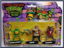 Michelangelo / Bebop / Splinter from Teenage Mutant Ninja Turtles - Mutant Mayhem - Minis manufactured by Playmates [Front]