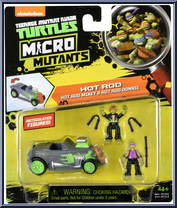 Hot Rod (Hot Rod Mikey & Hot Rod Donnie) from Teenage Mutant Ninja Turtles - Nickelodeon - Micro Mutants manufactured by Playmates [Front]