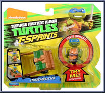 Lickety-Split Leo (with Shellraiser) from Teenage Mutant Ninja Turtles - Nickelodeon - T-Sprints manufactured by Playmates [Front]