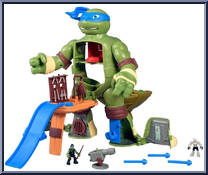 Leo's Surprise Attack Playset from Teenage Mutant Ninja Turtles - Nickelodeon - Micro Mutants manufactured by Playmates [Loose]