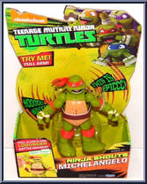 Ninja Shouts Michelangelo from Teenage Mutant Ninja Turtles - Nickelodeon - Power Sound FX manufactured by Playmates [Front]
