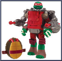 Raphael (with Ground Pounder Battle Shell) from Teenage Mutant Ninja Turtles - Nickelodeon - Mutations manufactured by Playmates [Loose]