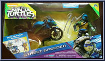 Street Speeder (with Leonardo) from Teenage Mutant Ninja Turtles - Out of the Shadows - Bikes manufactured by Playmates [Front]