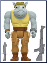 Rocksteady (Cartoon) from Teenage Mutant Ninja Turtles - ReAction Figures manufactured by Super7 [Loose]