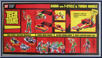 Robin with T-Cycle & Turbo Mobile from Teen Titans - Vehicles manufactured by Bandai [Back]