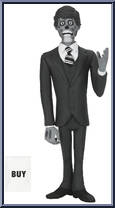 Male Alien from Toony Terrors - Silver Screen manufactured by Neca [Loose]