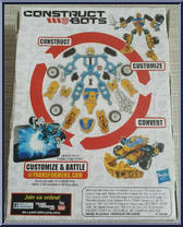 Bumblebee from Transformers - Construct-Bots - Scout manufactured by Hasbro [Back]