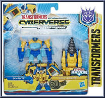 Sky-Byte / Driller Drive from Transformers - Cyberverse - Power of the Spark - Battle Class manufactured by Hasbro [Front]