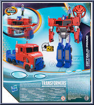 Optimus Prime from Transformers - EarthSpark - Spin Changer manufactured by Hasbro [Back]