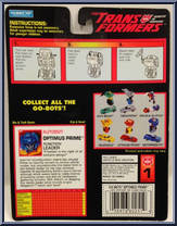 Optimus Prime from Transformers - Generation 2 - Go-Bots manufactured by Hasbro [Back]