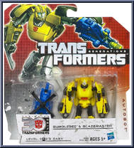 Bumblebee & Blazemaster from Transformers - Generations - Thrilling 30 - Legends Class manufactured by Hasbro [Front]