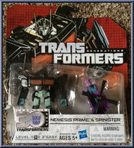 Nemesis Prime & Spinister from Transformers - Generations - Thrilling 30 - Legends Class manufactured by Hasbro [Front]