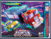 Optimus Prime & Bumblebee from Transformers - Legacy - Evolution - Core Class manufactured by Hasbro [Front]