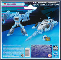 Blurr from Transformers - Legacy - Velocitron Speedia 500 Collection - Deluxe Class manufactured by Hasbro [Back]