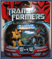 Bumblebee vs Scorponok from Transformers - Movie - Allspark Battles manufactured by Hasbro [Front]