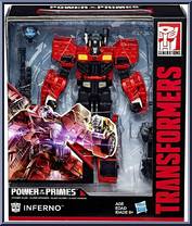 Inferno from Transformers - Power of the Primes - Voyager manufactured by Hasbro [Front]