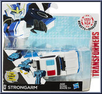Strongarm (White Hood) from Transformers - Robots in Disguise (2015) - 1-Step Changers manufactured by Hasbro [Front]