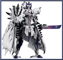 Silver Rathalos Prime from Transformers - Transformers x Monster Hunter manufactured by Takara [Loose]