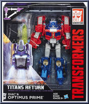 Diac & Optimus Prime from Transformers - Titans Return - Voyager manufactured by Hasbro [Front]